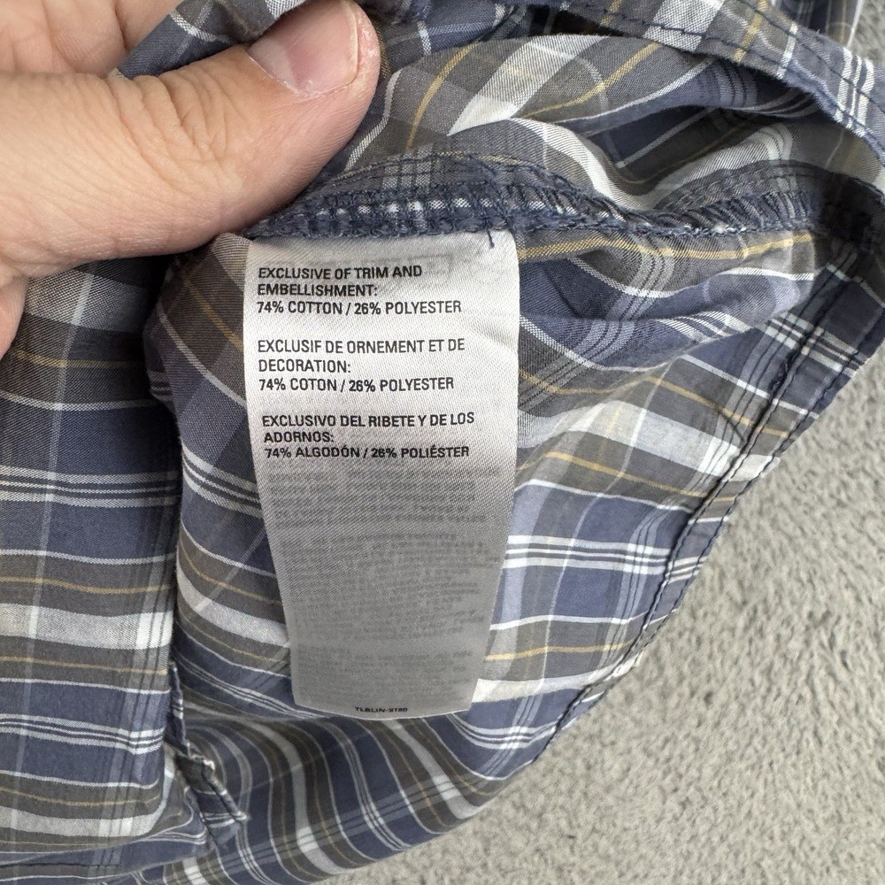 5.11 tactical Mens XL Button Up Long Sleeve Shirt Blue Plaid Pockets Workwear - Picture 7 of 10